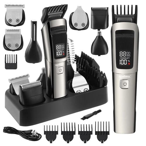 8-i-1 rakapparat & trimmer för hår/skägg/kropp, USB-C, IPX6