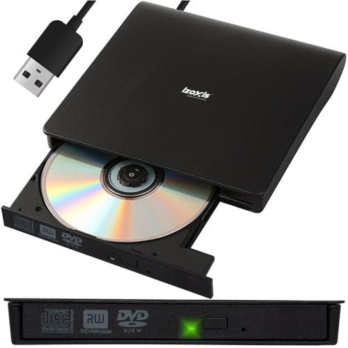 Extern DVD/CD-brännare USB 3.0 24x/8x för Windows/macOS/Linux