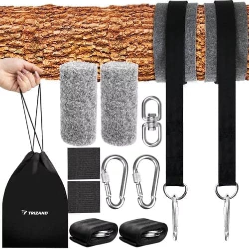 Hängmatte- och gungfäste kit 152 cm nylonrep 150 kg, 2-pack