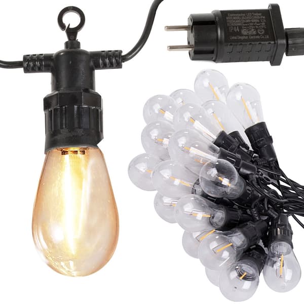Ljusslinga utomhus 20 LED varmvit 20 m IP44