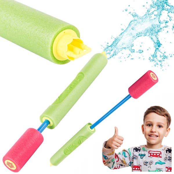 Vandpistol i skum med pumpe 100 ml 44 cm gul/blå