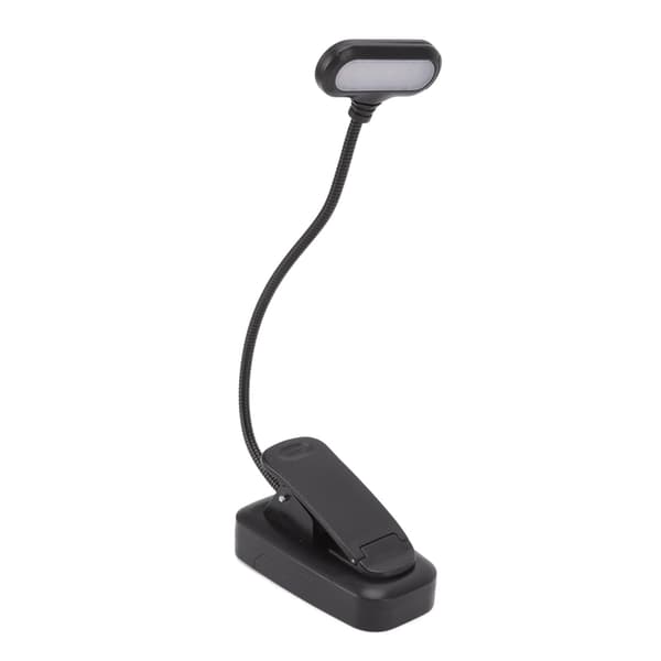 Clip-On LED-läslampa, 3 ljusstyrkenivåer, flexibel hals - Bärbar boklampa för hem och resor