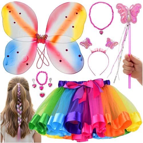 Fjärilsdräkt för barn 6 delar - Butterfly Costume