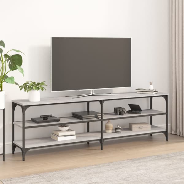 vidaXL TV-bänk, grå Sonoma ek, 160x30x50 cm