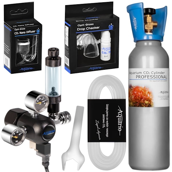 Aquario Professional 2.0 - CO2-set med magnetventil + 5l-flaska