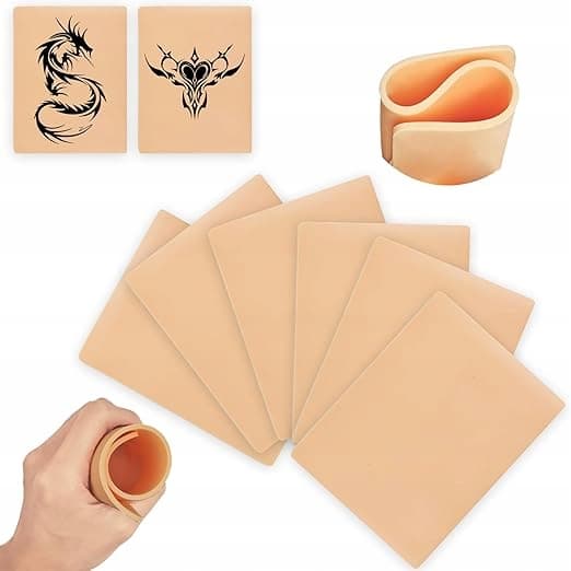 6 ark av artificiell tatueringshud, 19,8 × 15 × 0,3 cm