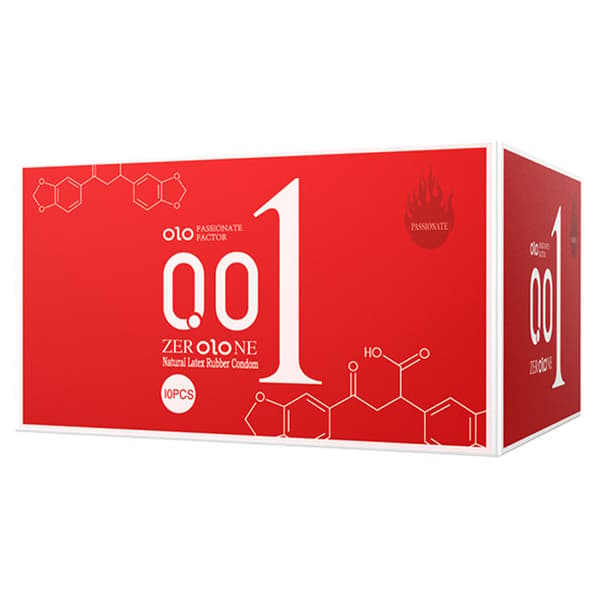 Set 10x Kondomer, OLO, Zero One, Latex, Allergenfri, Ultratunn, Ultratunn, 0,01 mm