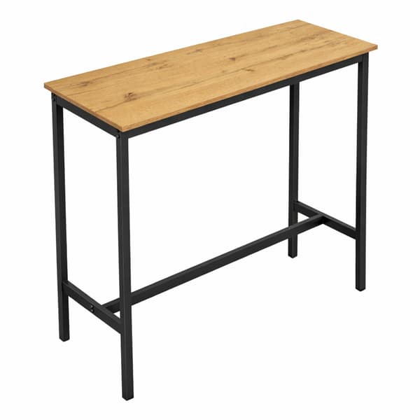 Smalt egetræs loftbord til køkken/spisestue industrielt konsolbord 100x40x90 BEGRYF