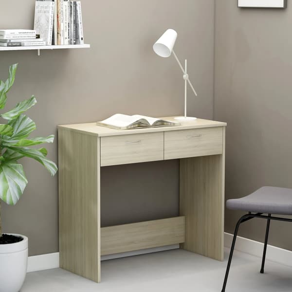 vidaXL skrivebord, Sonoma eg, 80x40x75 cm, spånplade