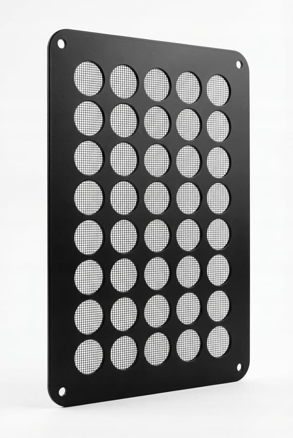 Metalventilationsgitter 14x21 / 17x24 Sort