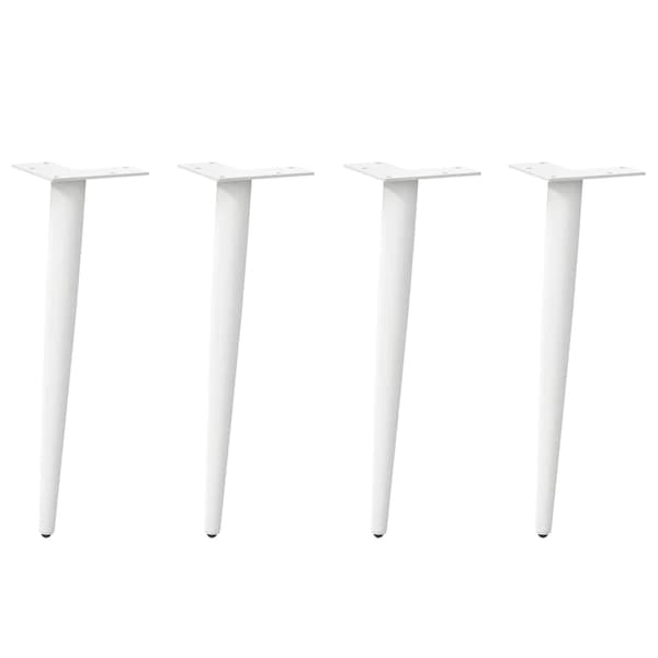 vidaXL Sohvapöydän jalat, 4 kpl, valkoinen, 42-43 cm, teräs