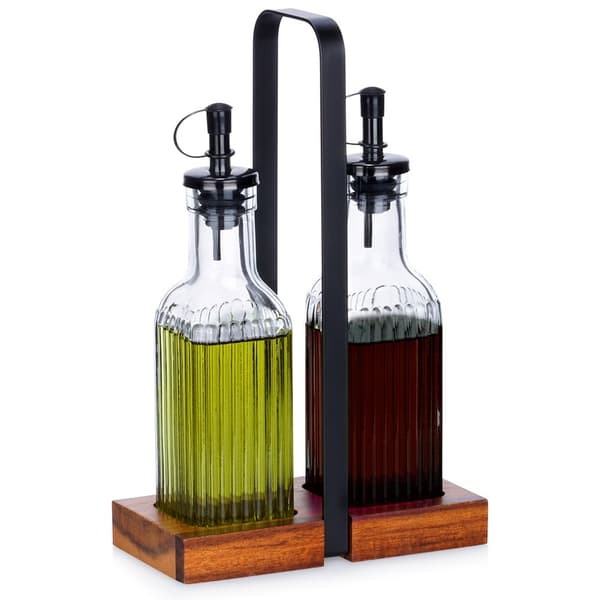 Glasflaska för olja och vinäger med stånd 2x 190 ml 3 st