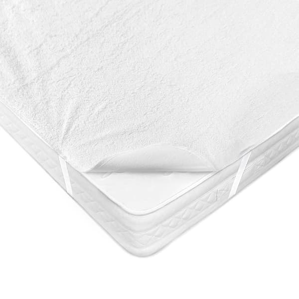 Madrasbeskytter 160x200 COTTON TERRY, åndbar og vandtæt, hvid