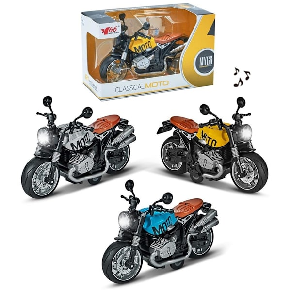 Metallmotorcykel med ljus och ljud MIX
