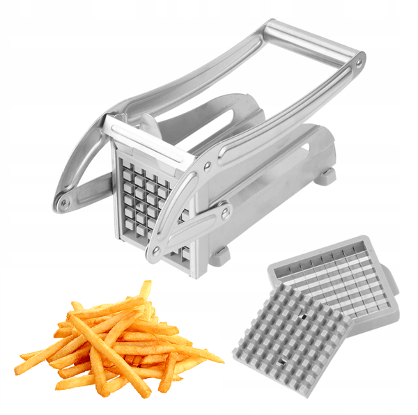 Pommes frites-maskine, kartoffelskæremaskine, stål, 2 knive