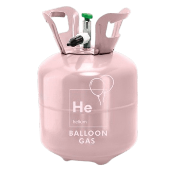PartyDeco Heliumcylinder för 20 ballonger 75818 Ljusrosa