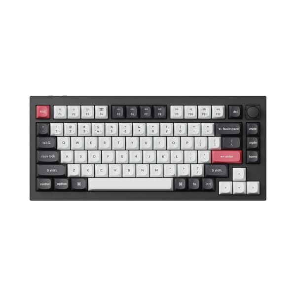 Keychron Q1 HE QMK trådlöst anpassat tangentbord barebone kolsvart