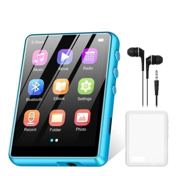 MP3-afspiller - SWOFY - M4 - Bluetooth 5.3 - 64 GB - 2,4 tommer berøringsskærm