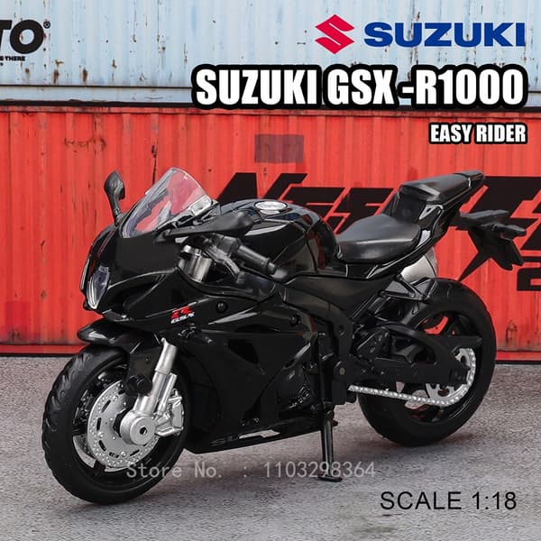 MSZ 1:18 Suzuki GSX-R1000 YAMAHA YZF-R1 Klassisk motorcykel Statisk modell Legering Gjuten Bil Leksakspresenter