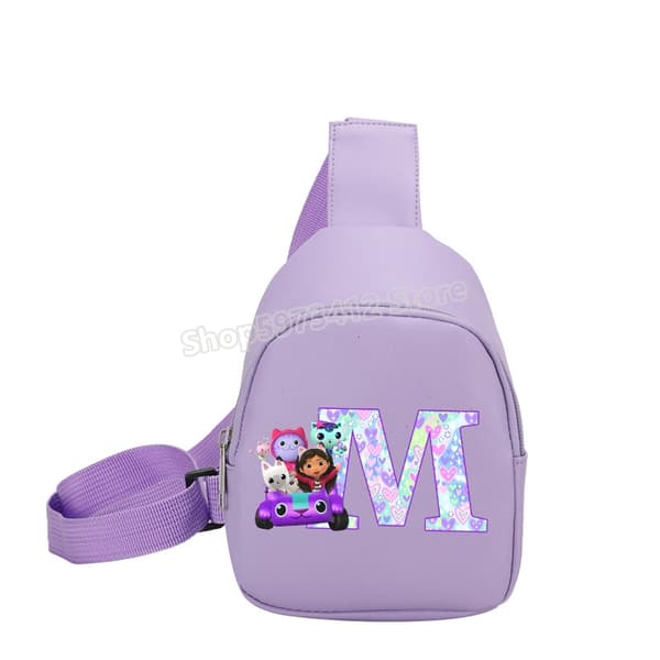 Gabby Dollhouse Crossbody axelväskor Söt tryckt bröstväska Kawaii Mode midjeficka Myntväska Reseväska Flickor Presenter