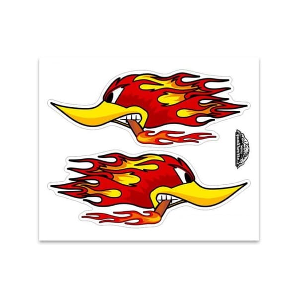 Autoklistermärke - Sticker Pic Flammes - 10 x 12 cm - Röd - Bilanpassning - Motståndskraftig
