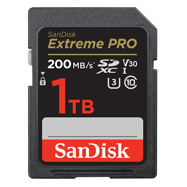 SanDisk Extreme PRO SDXC 1TB 200/140 MB/s V30 UHS-I U3 – Snabb och pålitlig lagring för proffs