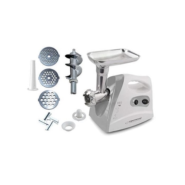 Köttkvarn - EKM - 600W - Grå - 3 Silar - Stötdämpande Fötter