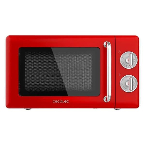 Cecotec Mikrovågsugn med Grill Proclean 3110 Röd Retro, 20 L, 700 W på 6 Nivåer, Timer upp till 30 Minuter