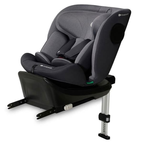 Bilbarnstol Kinderkraft I-360 i-Size ISOFIX 360° 40-150 cm svängbar RWF/FWF justerbart nackstöd Svart