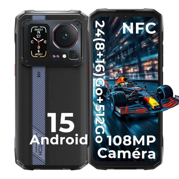 Robust smartphone - HOTWAV - Cyber 16 Pro - Skärm 6,6'' 2K 120Hz - Trippelkamera 108MP - 24GB RAM / 512GB ROM IP68