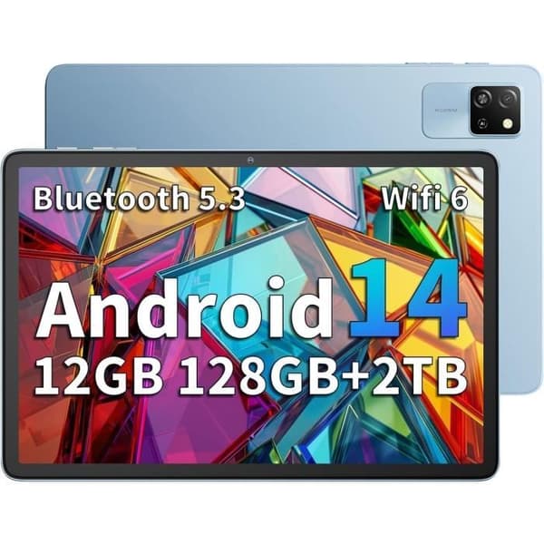 Blackview Tab60 WiFi — 10,1" surfplatta Android 14, 12 GB RAM, 128 GB, Wi‑Fi 6, 5100 mAh