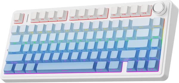 AULA F75 Gasket Mekanisk Gaming Tastatur 75% Trådløs Hot Swap RGB BT 2.4GHz USB-C