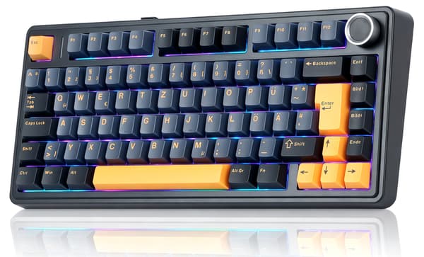 AULA F75 QWERTZ mekaaninen pelinäppäimistö, RGB, Hot Swap, langaton