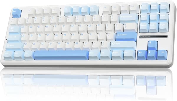 AULA F87 75% Mekaniskt Gaming Tangentbord, QWERTY US, RGB, Tri-Mode Bluetooth 2.4GHz USB