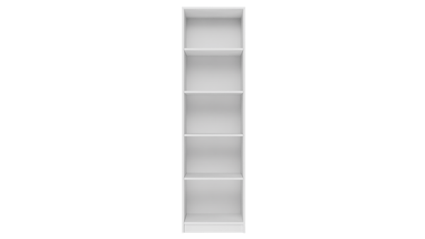 Klassisk vit hylla R50 - Robust bokhylla förvaringsmöbler | Färg: Vit | Mått: 182x50x30 cm