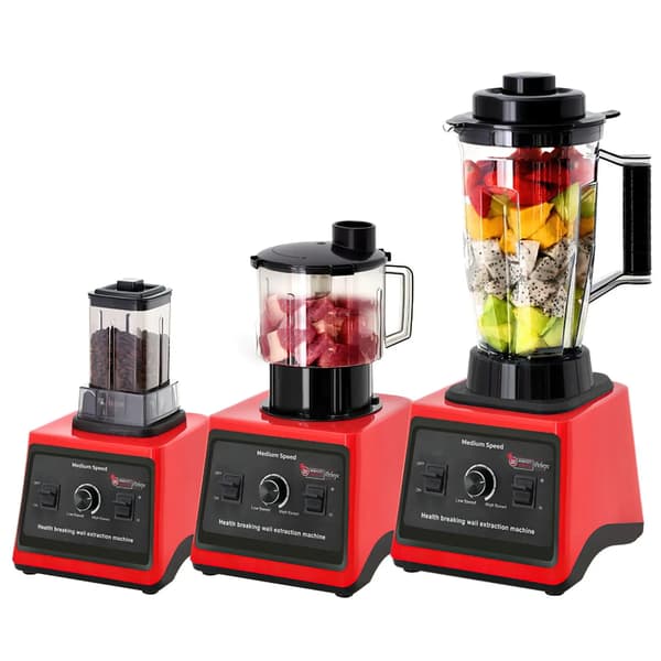 Sähköinen 3-in-1 tehosekoitin - Blenderi ja monitoimikone - Suurinopeus - Smoothiet, mehut, pirtelöt - 220V