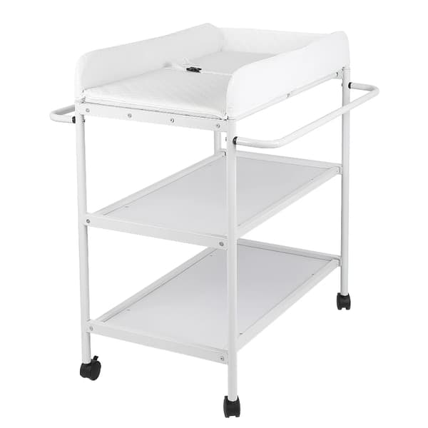 Puslebord til baby - Skiftebord - Metalramme - Til 0–1 år - Unisex - Hvid
