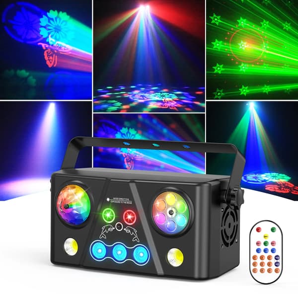RGB LED Bee Eye Scenlampa - 40 W DMX effektljus - 5-i-1 beam wash strobe disco - Ljudaktiverad & auto - DMX512 12-kanal - EU-kontakt