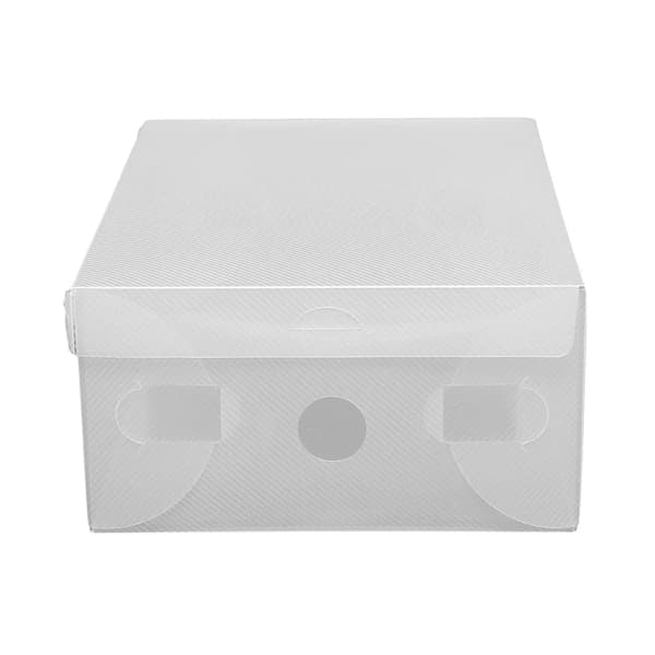 Skolådor 20-pack - Skoförvaring - Med lock - Hopfällbar - Stapelbar - Ventilationshål - 28×18×10 cm - Plast - Vit