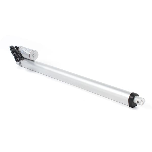 Lineær aktuator - DC 12V - Skubkraft 900 N - Hastighed 10 mm/s - Fjernbetjening 100 m - Driftcyklus 25% - Hvid