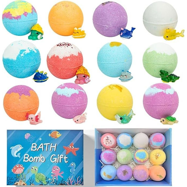 Bath Bombs for Kids with Surprise Toys Inside, 12 Pack Kids Bath Bombs Gift Set Brand New