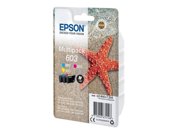 Epson 603 Multipack - 3-pack - gul, cyan, magenta - original - blister - bläckpatron - för Expression Home XP-2150, 2155, 3150, 3155, 4150, 4155; W...