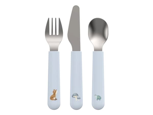 Little Dutch 108033065408, Småbarnsbestikksett, Blå, Rustfritt stål, Skogens venner, Gutt, 1 år