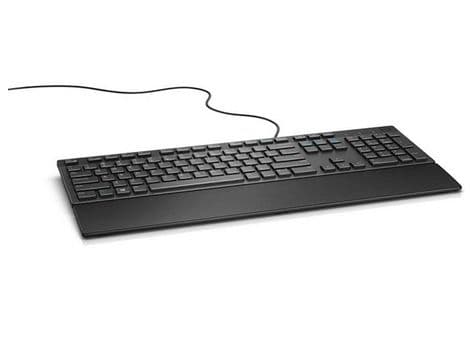 DELL trådbundet tangentbord – KB216 - Nordiska länderna (QWERTY) - svart, Fullstor (100 %), Kabel, QWERTY, Svart