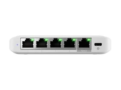Ubiquiti UniFi Switch Flex Mini 2.5G - Switch - L2+ - Administrerad - 4 x 2.5GBase-T + 1 x 2.5GBase-T (PoE) - skrivbordsmodell - PoE