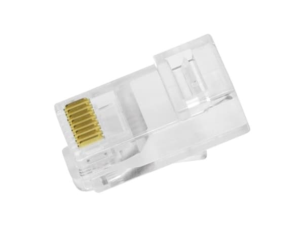 LogiLink modulär RJ45-kontaktsats Cat.6, oskärmad transparent, UTP, för kablar med max 6,5 mm ytterdiameter - 1 st (MP0027)