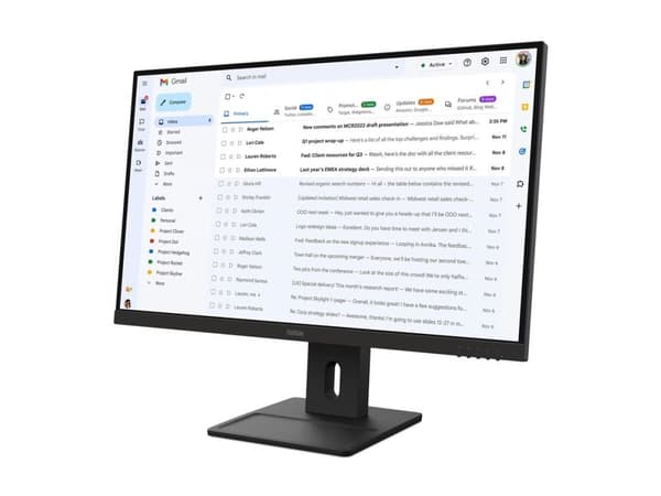 Lenovo ThinkVision E27-40 - LED-skjerm - 27" - 1920 x 1080 Full HD (1080p) - IPS - 300 cd/m² - 1500:1 - 4 ms - HDMI, VGA, DisplayPort - høyttalere ...
