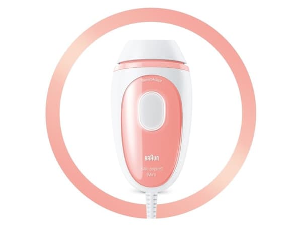 Braun Silk-expert Mini PL1000 IPL, Rosa, Vit, Intensivt pulserat ljus (IPL), AC