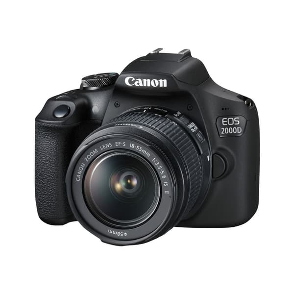 Canon EOS 2000D -systemkamera + 18-55 mm IS II