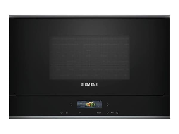 Siemens iQ700 BF722R1B1 - Mikrovågsugn - inbyggd - 21 liter - 900 W - svart / rostfritt stål
